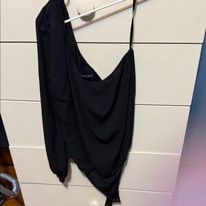 Abercrombie & Fitch Black One Shoulder bodysuit